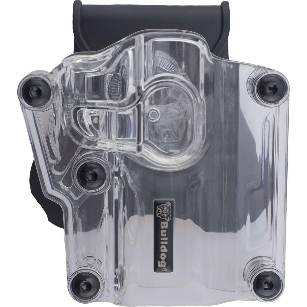 Bulldog Max Multi-Fit Polymer Holster w/ Paddle-Transparent Clear