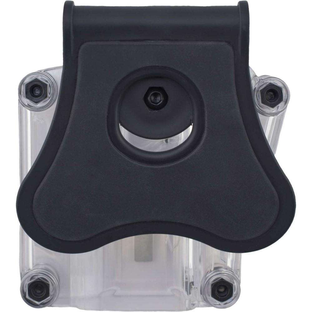 Bulldog Max Multi-Fit Polymer Holster w/ Paddle-Transparent Clear