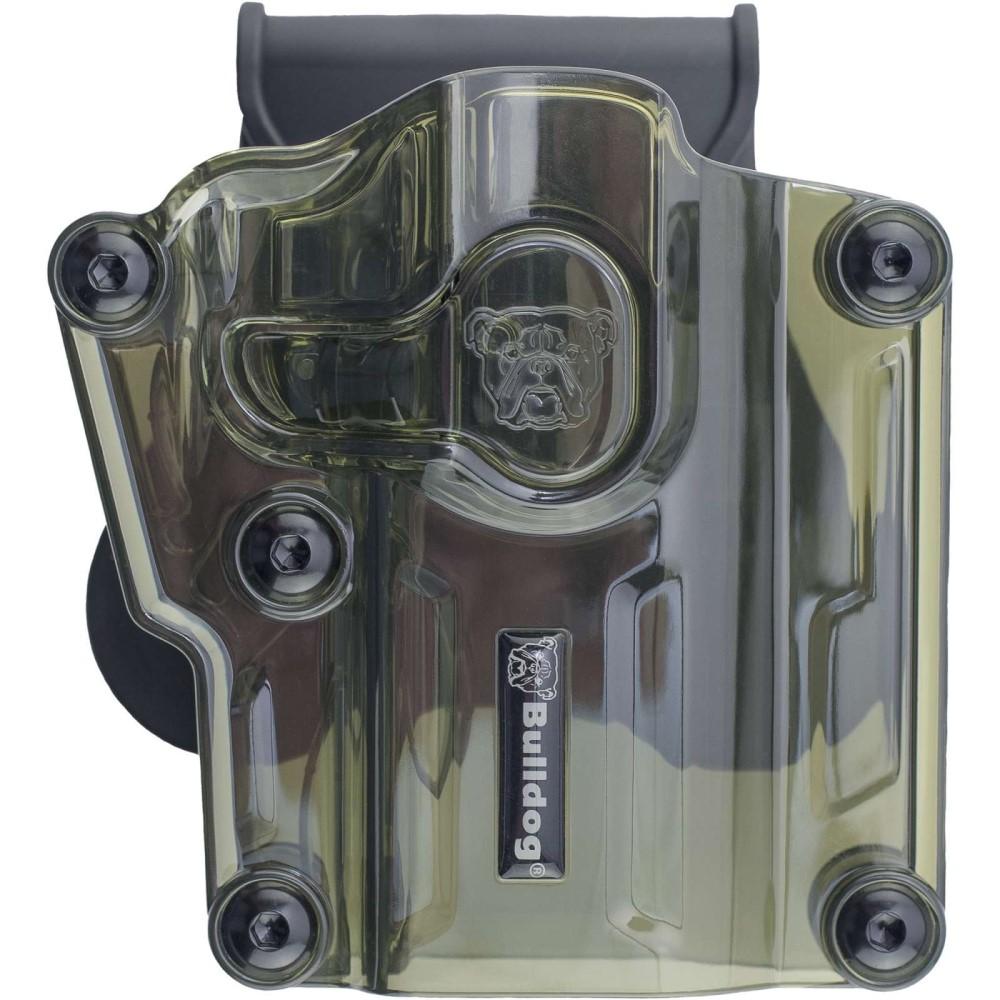 Bulldog Max Multi-Fit Polymer Holster w/ Paddle-Transparent Green