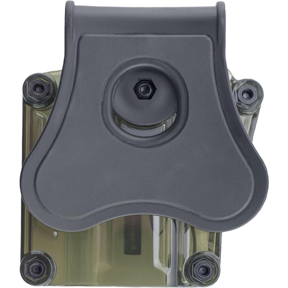 Bulldog Max Multi-Fit Polymer Holster w/ Paddle-Transparent Green