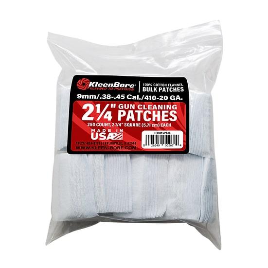 KleenBore 2-1/4” .38-.45 Cal. & .410-20 Gauge Cleaning Patches (250PK)