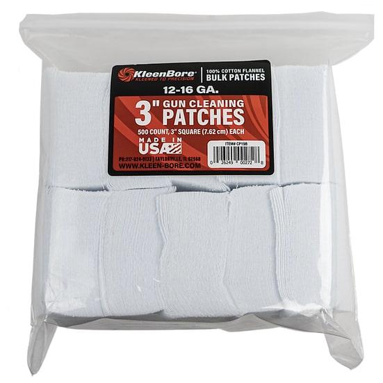KleenBore 3” 12-16 Gauge Cleaning Patches (500PK)