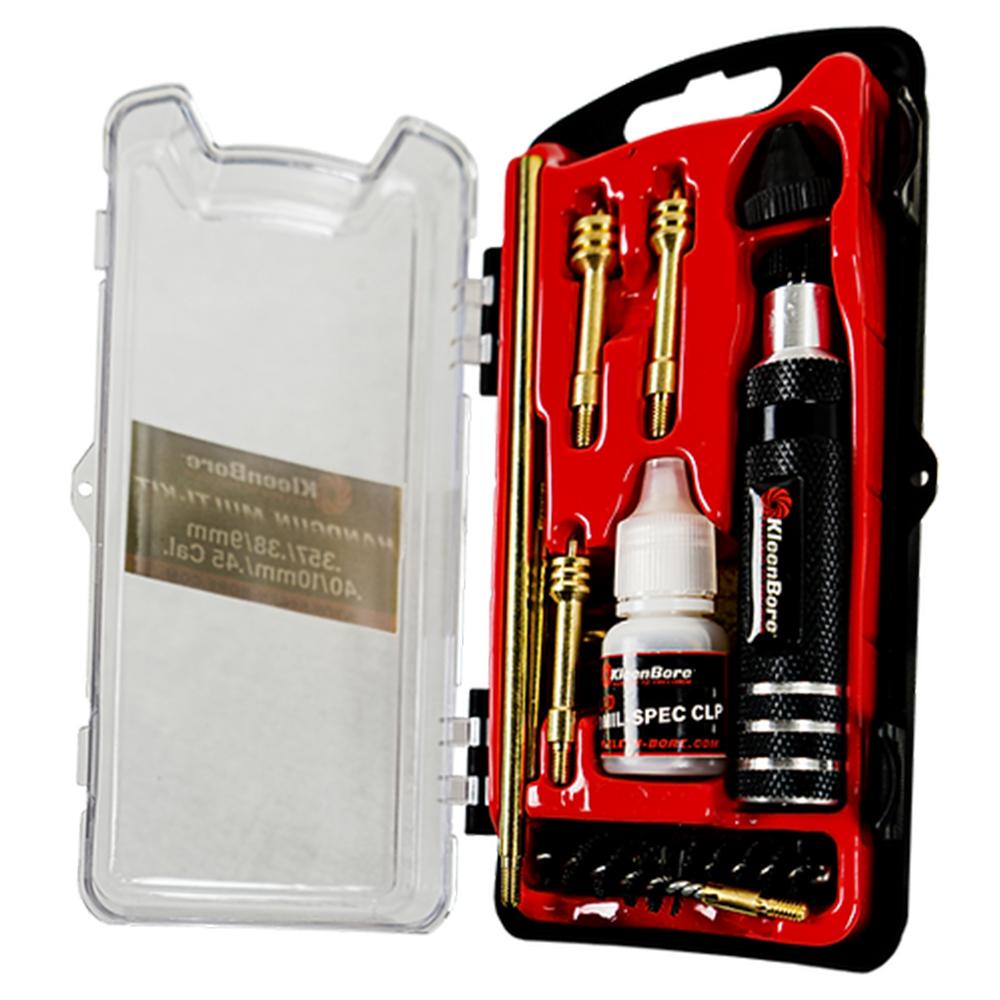 KleenBore Multi-Handgun .38/9/10mm/.40/.45 Caliber Cleaning Kit