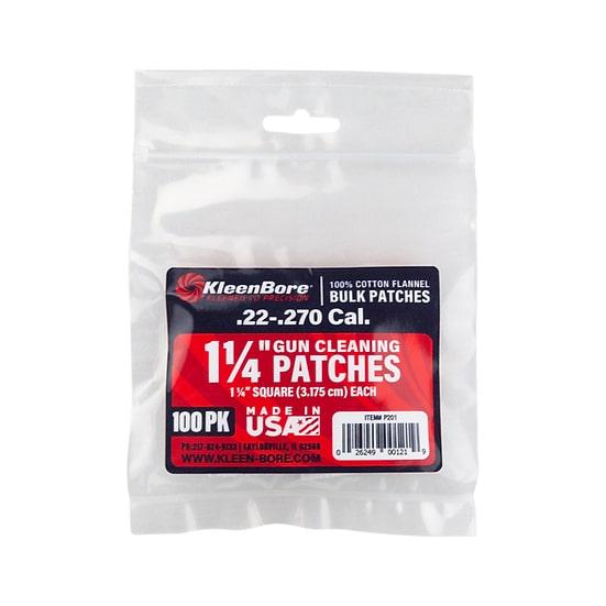 KleenBore 1 1/4 .22-.270 Cal. Cleaning Patches (100PK)