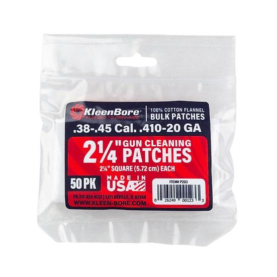 KleenBore 2-1/4” .38-.45 Cal. & .410-20 Gauge Cleaning Patches (50PK)