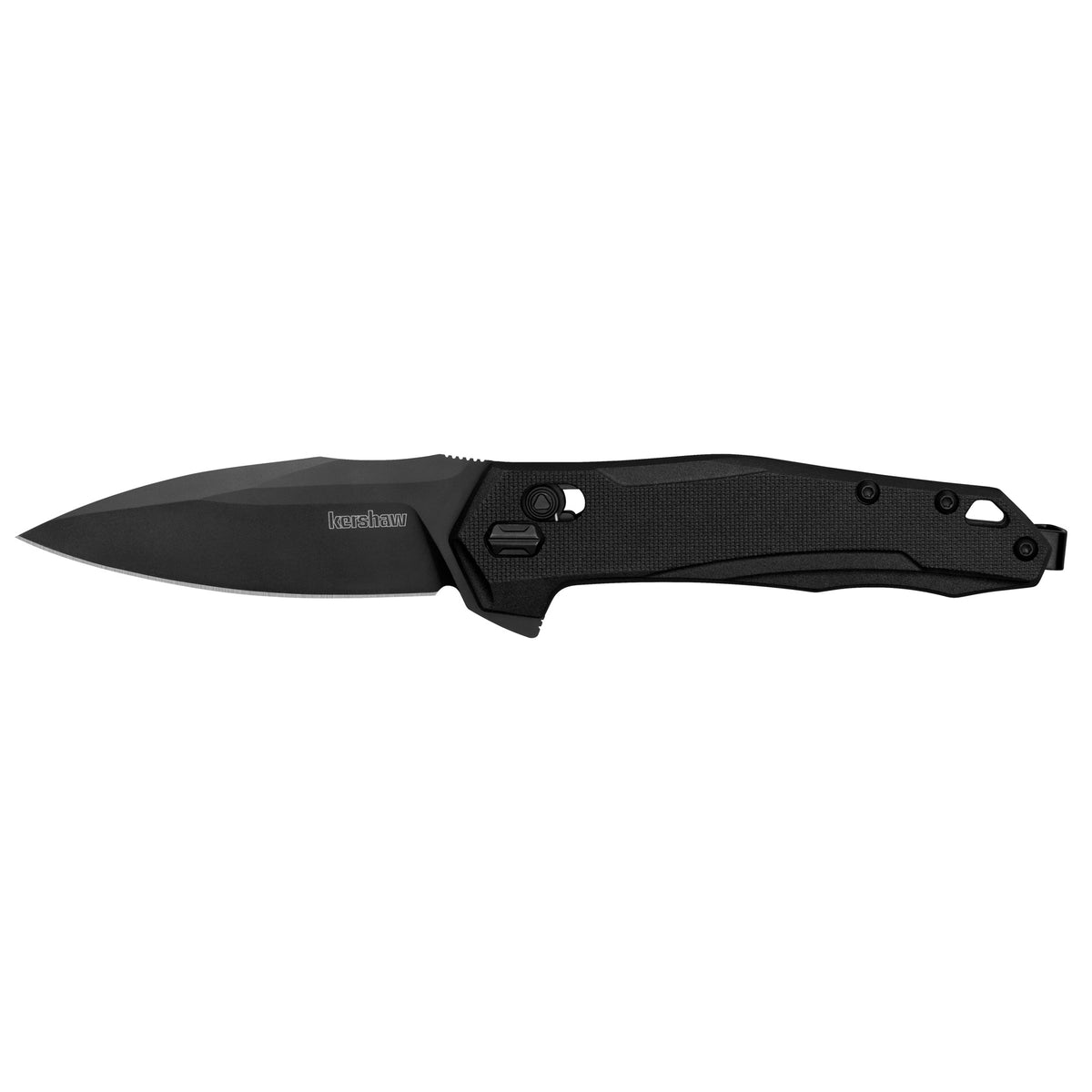 Kershaw Monitor, Folding Knife, Flipper Assisted Opening, Plain Edge, D2 Tool Steel