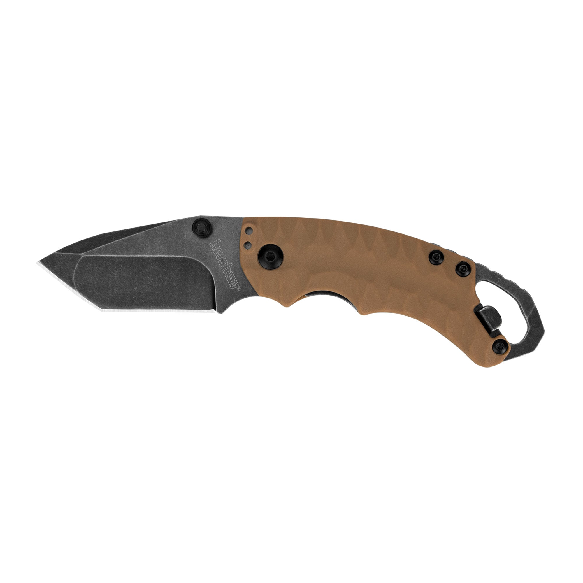 Kershaw Shuffle II, 2.6" Folding Knife, Tan Glass-filled Nylon Frame, Plain Edge