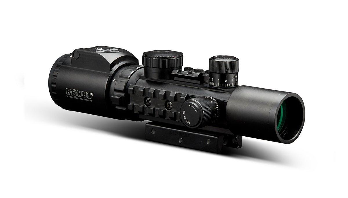 KONUSPRO AS34 2X-6X28mm riflescope - engraved/Illum. mil-dot reticle