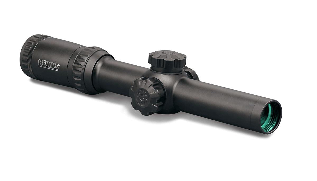 KonusPro M30 1X-4X24mm Riflescope - engraved/ill Center Dot Reticle