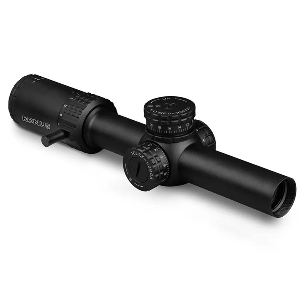 Konus 1x-10x24mm Riflescope - engraved/illum BCR w/Zero-Stop Turrets