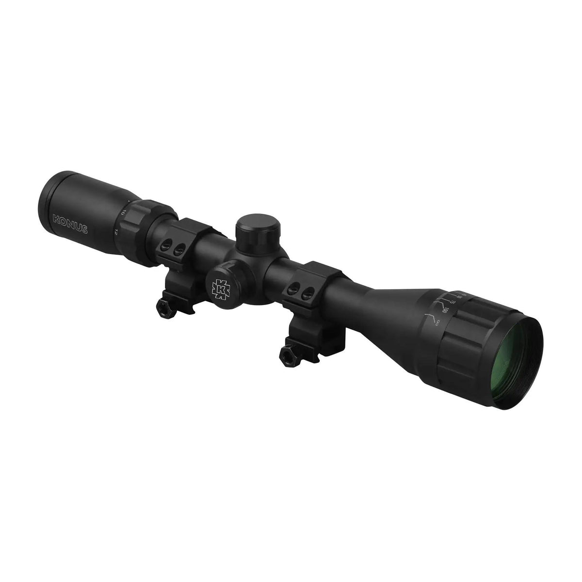 KONUS 4x-16x50mm Riflescope w/A.O., Illum. BDC reticle & Mounting Rings