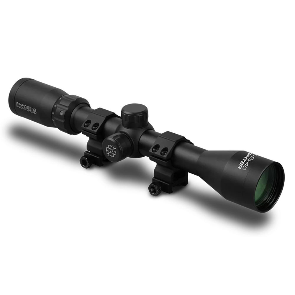 Konus 3x-9x40mm Riflescope w/ Mounting Rings