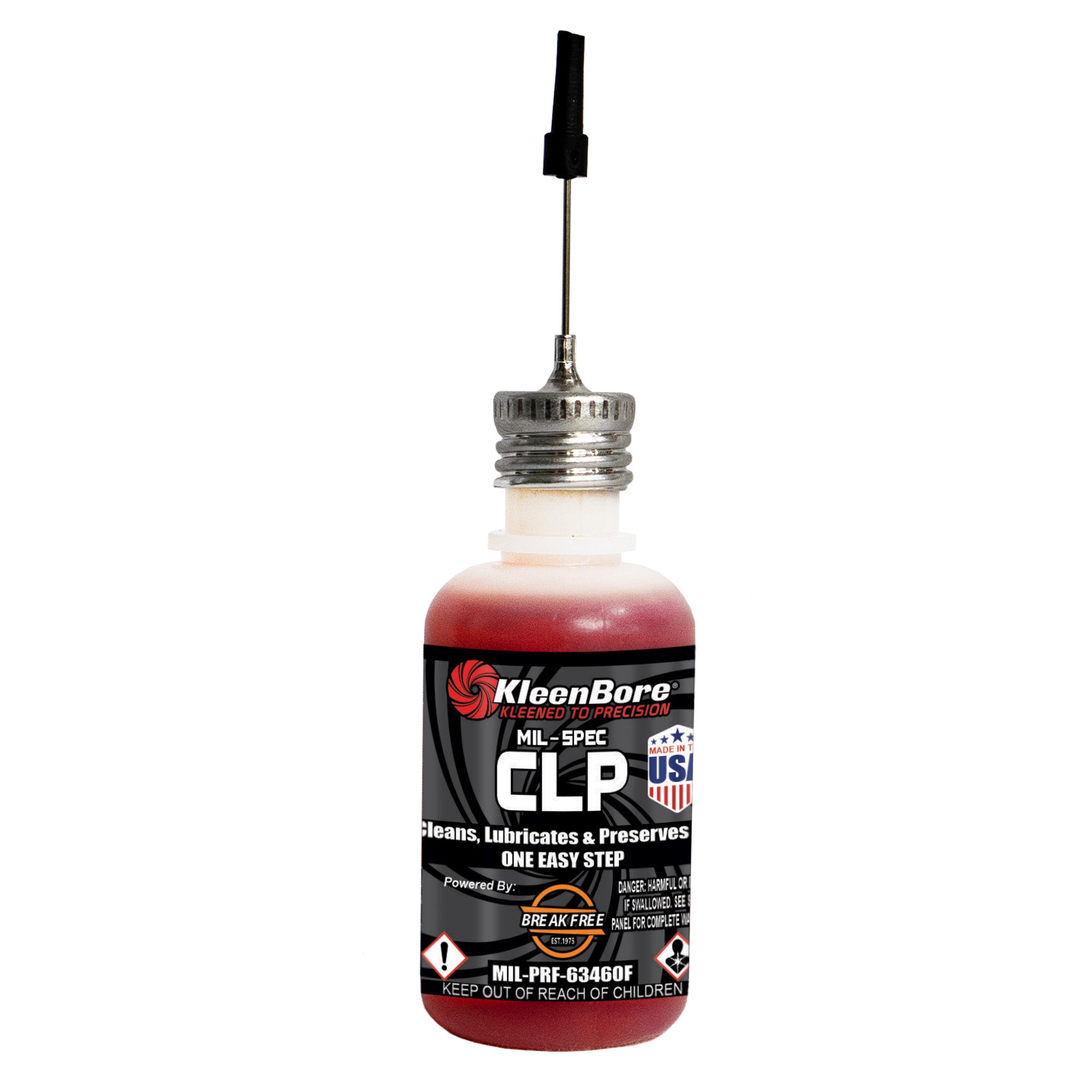 Kleen-Bore Mil-Spec CLP, Liquid, 1oz, Squeeze Bottle w/Needle Tip