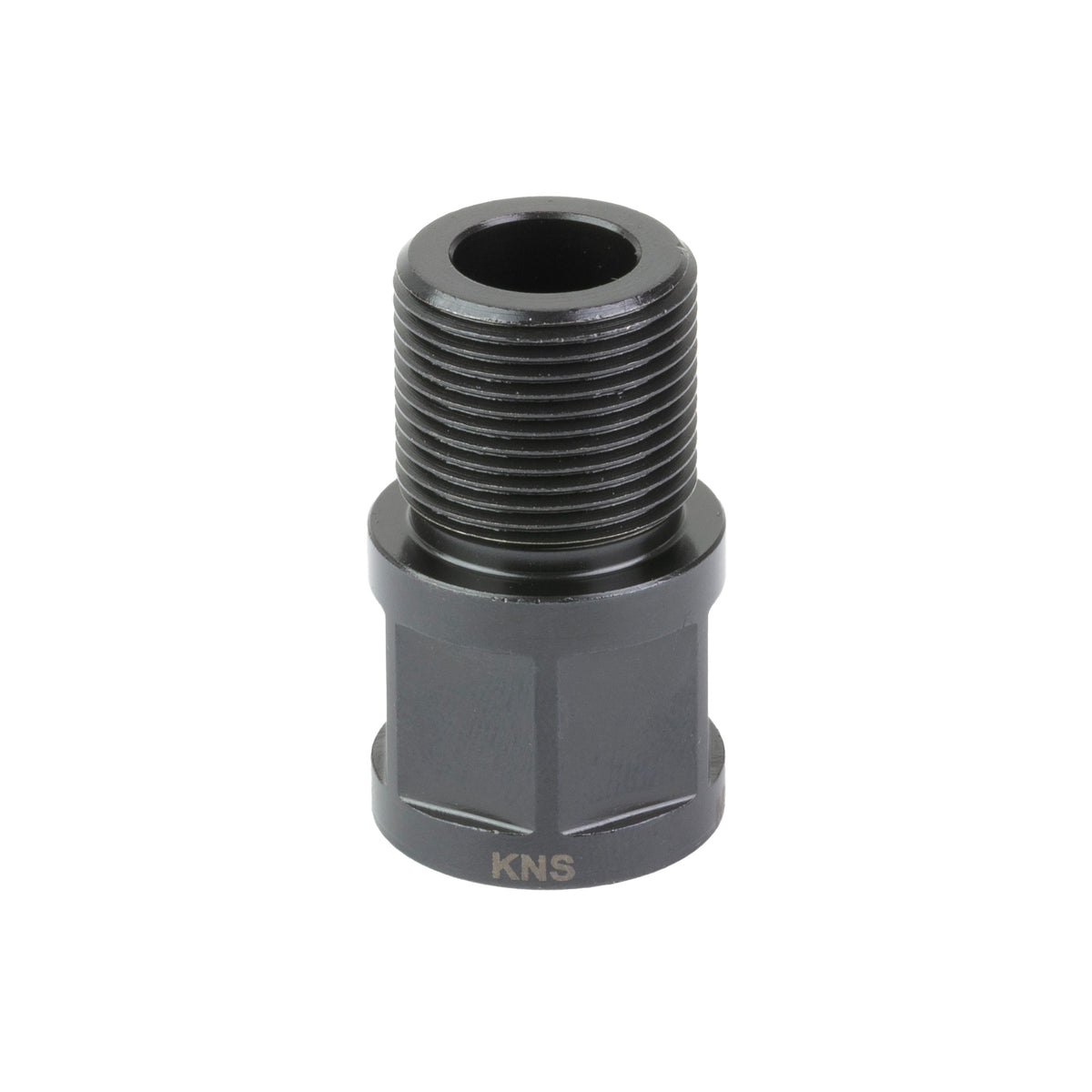 KNS Precision, Inc. AK Thread Adaptor, 14X1L to 5/8X24R, Nitride Finish, Black