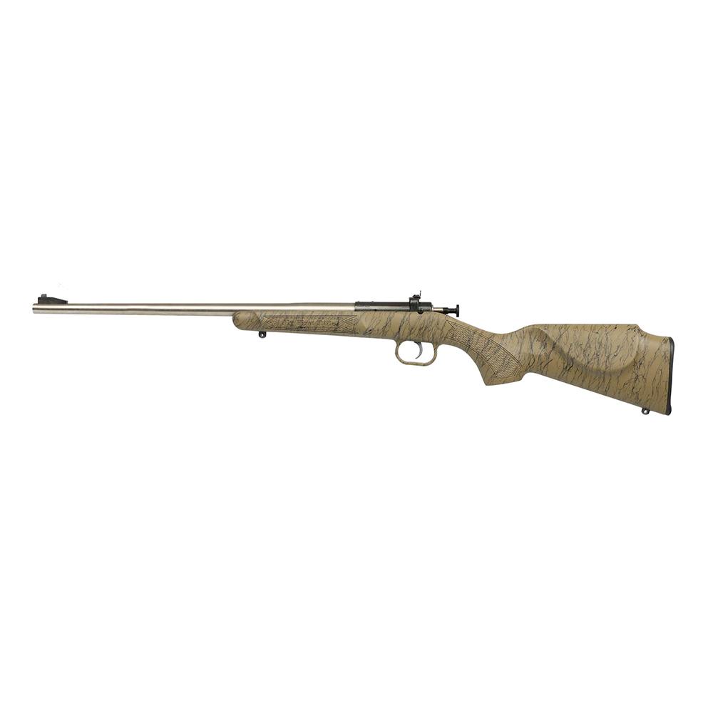 Crickett 22LR Stnls Tan w/Black Web Syn Stk