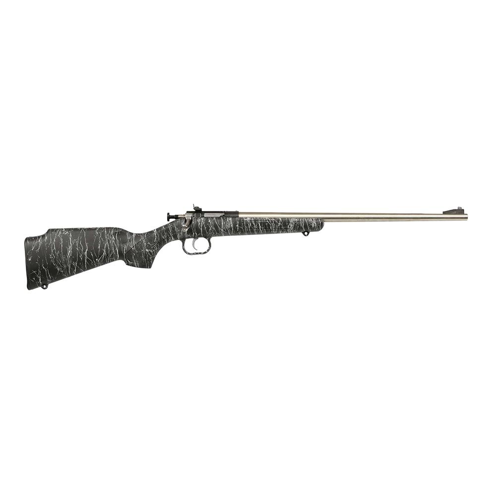 Crickett 22LR Stnls Black w/White Web Syn Stk