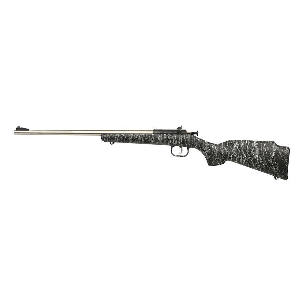 Crickett 22LR Stnls Black w/White Web Syn Stk
