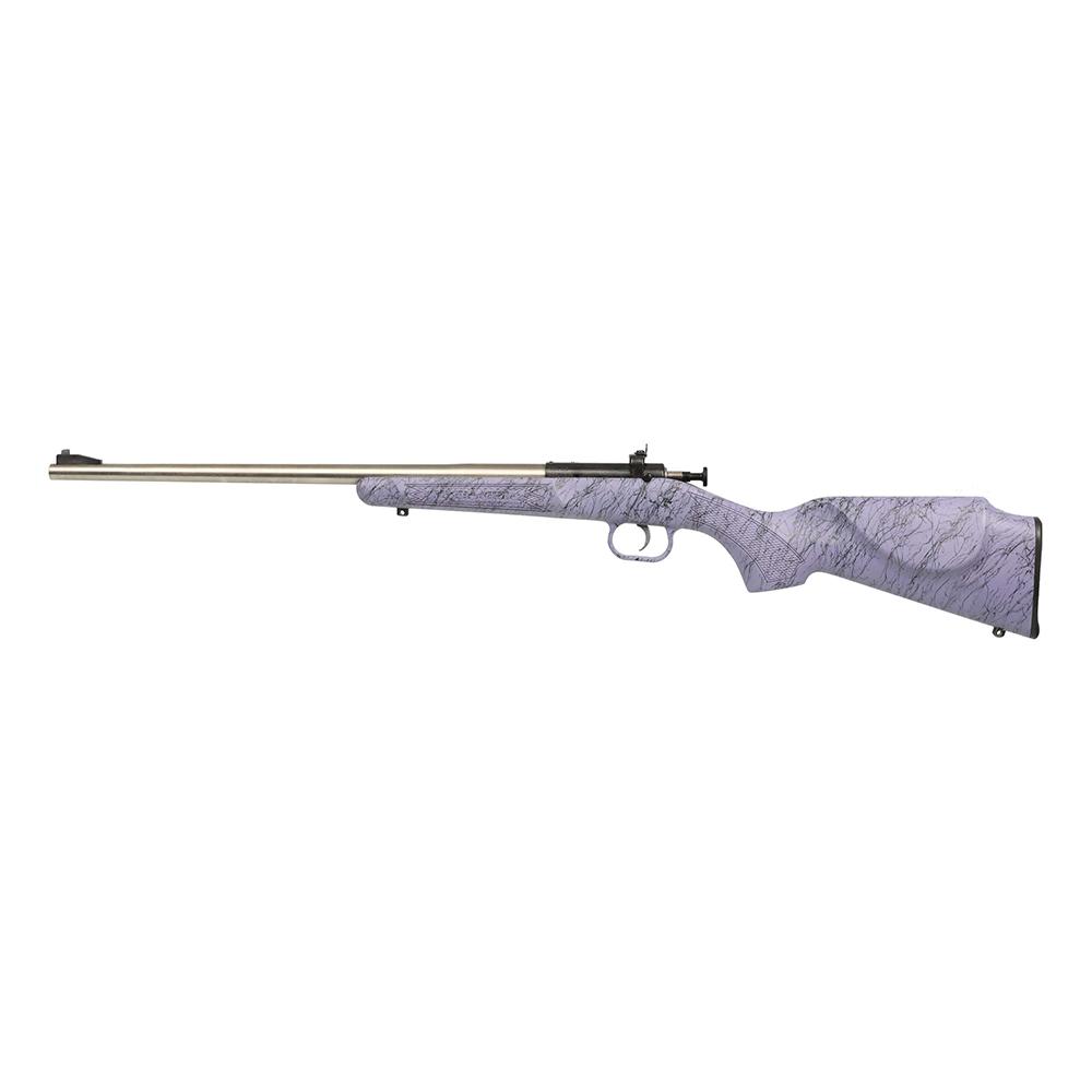 Crickett 22LR Stnls Purple w/Black Web Syn Stk