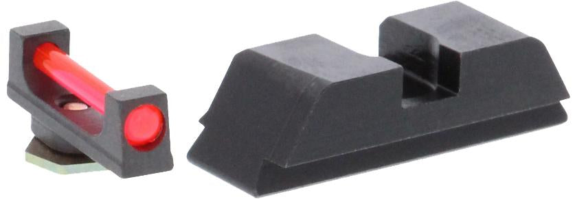 Red Fiber .115 FRONT Black REAR for Glock 42-43-43X