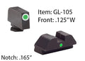 I-DOT NIGHT SET GREENTRIT ORANGE FRONT GREEN SINGLE DOT REAR FOR GLOCK 17