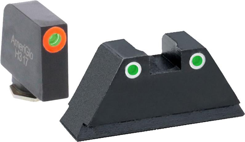 Green Tritium Round Outline Orange .315/White .392 for Glock TallSuppressor