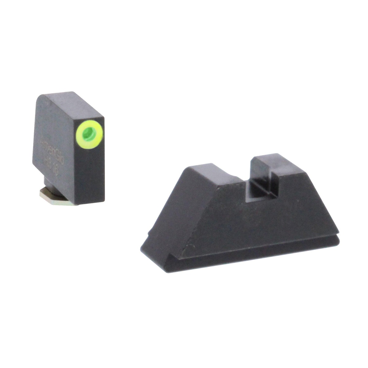 XL TALL SUPPRESSOR SET FOR GLOCK (17-41) GREEN TRIT LIMEGREEN LUMI FRONT