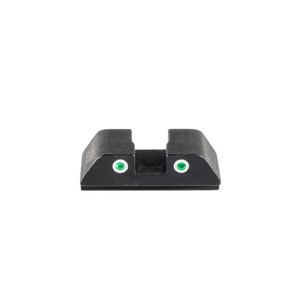 Tritium Rear Sight for Glock (all) Green Tritium 2-Dot White Outlines
