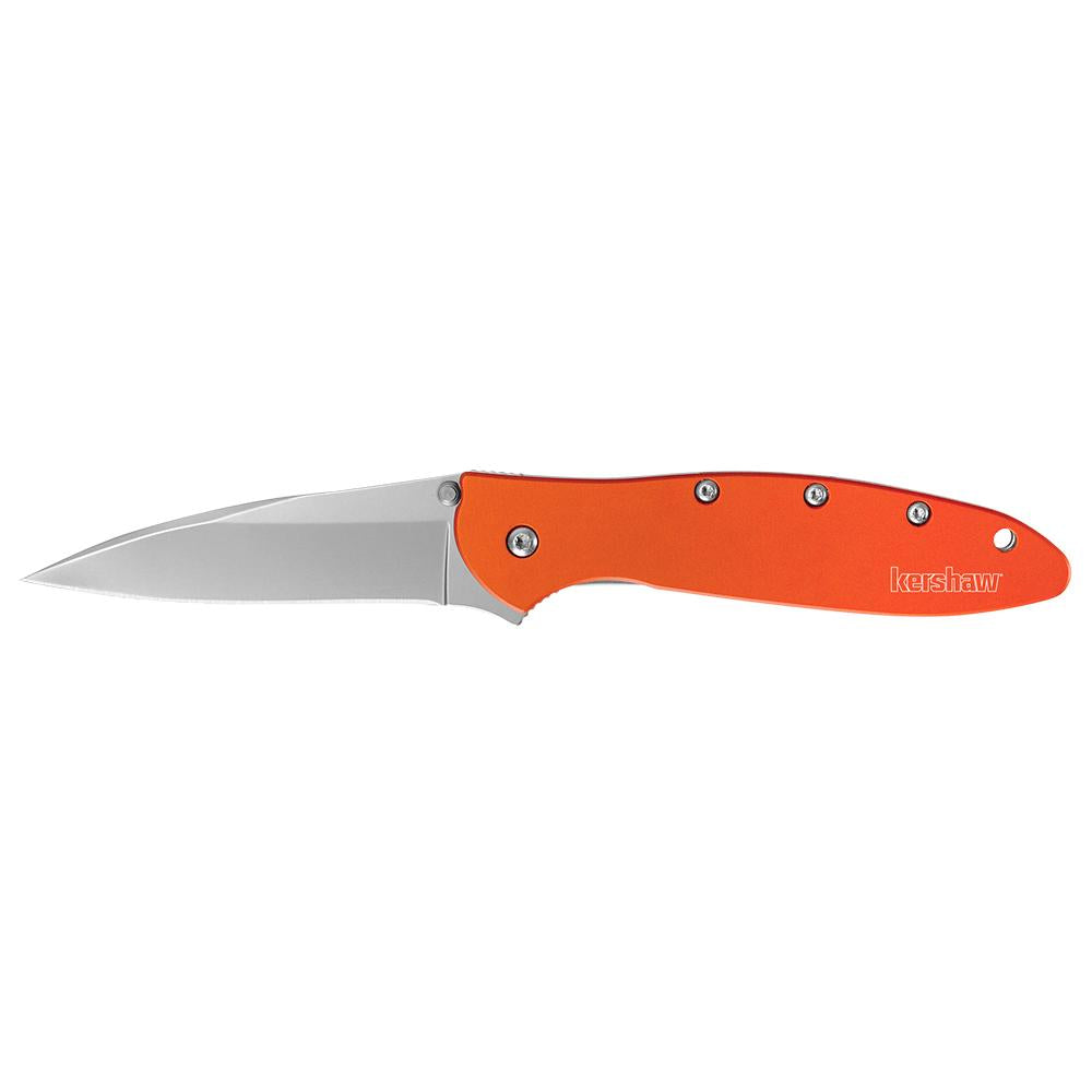Kershaw Orange Leek Assisted Opening Knife (3 Stonewash)