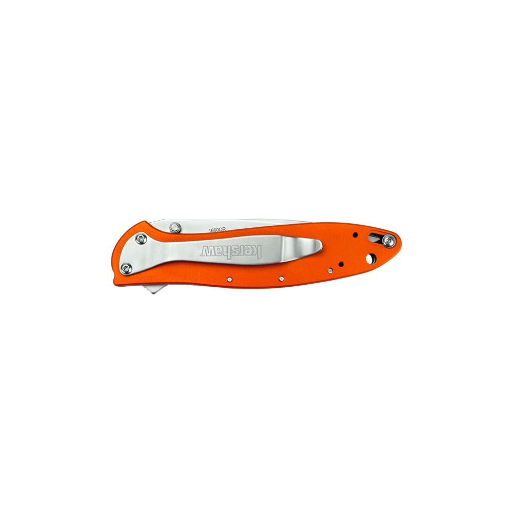 Kershaw Orange Leek Assisted Opening Knife (3 Stonewash)