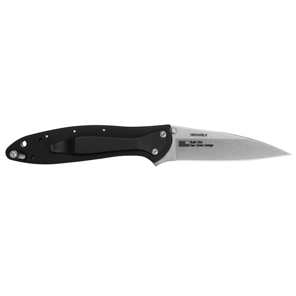 Kershaw Leek Assisted Opening Knife Black (3 Stonewash)