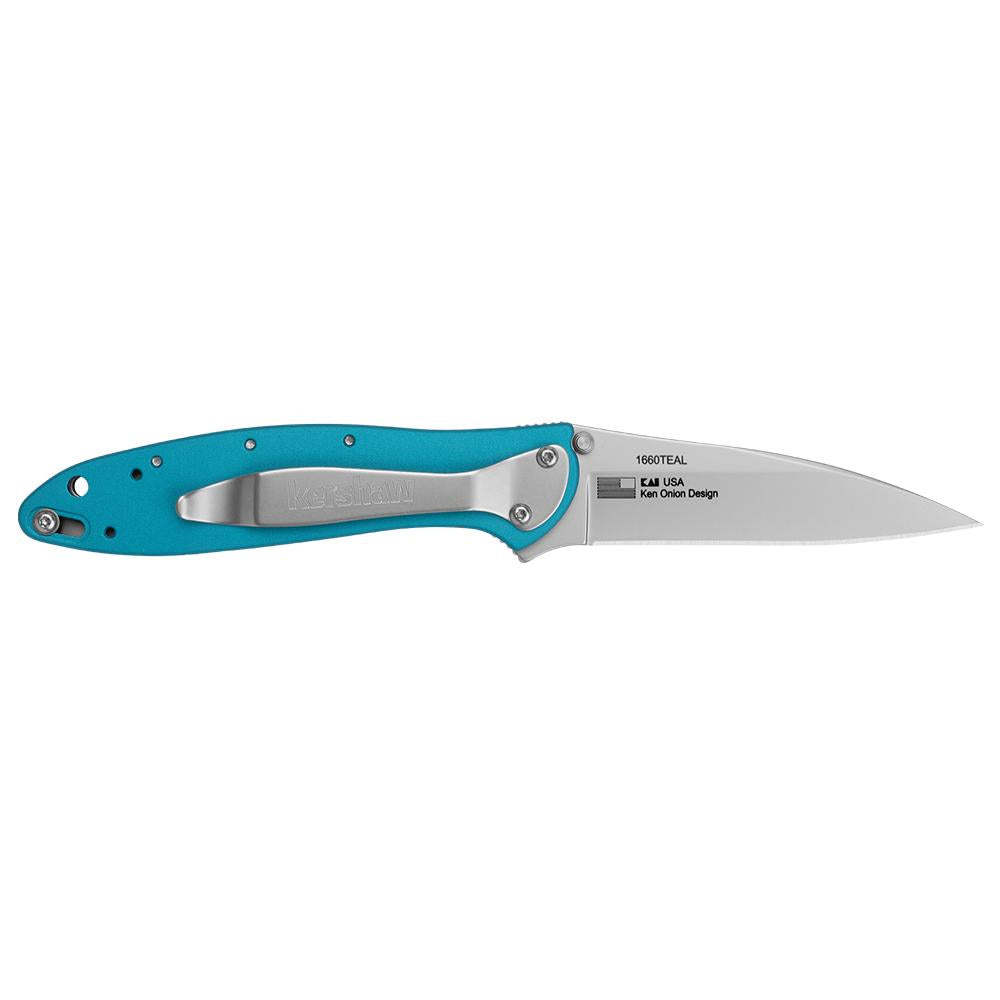 Kershaw Teal Leek Assisted Opening Knife (3 Stonewash)