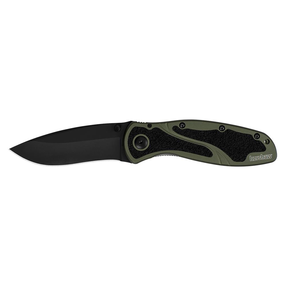 Kershaw Blur Assisted Opening Knife Olive (3.375 Black)