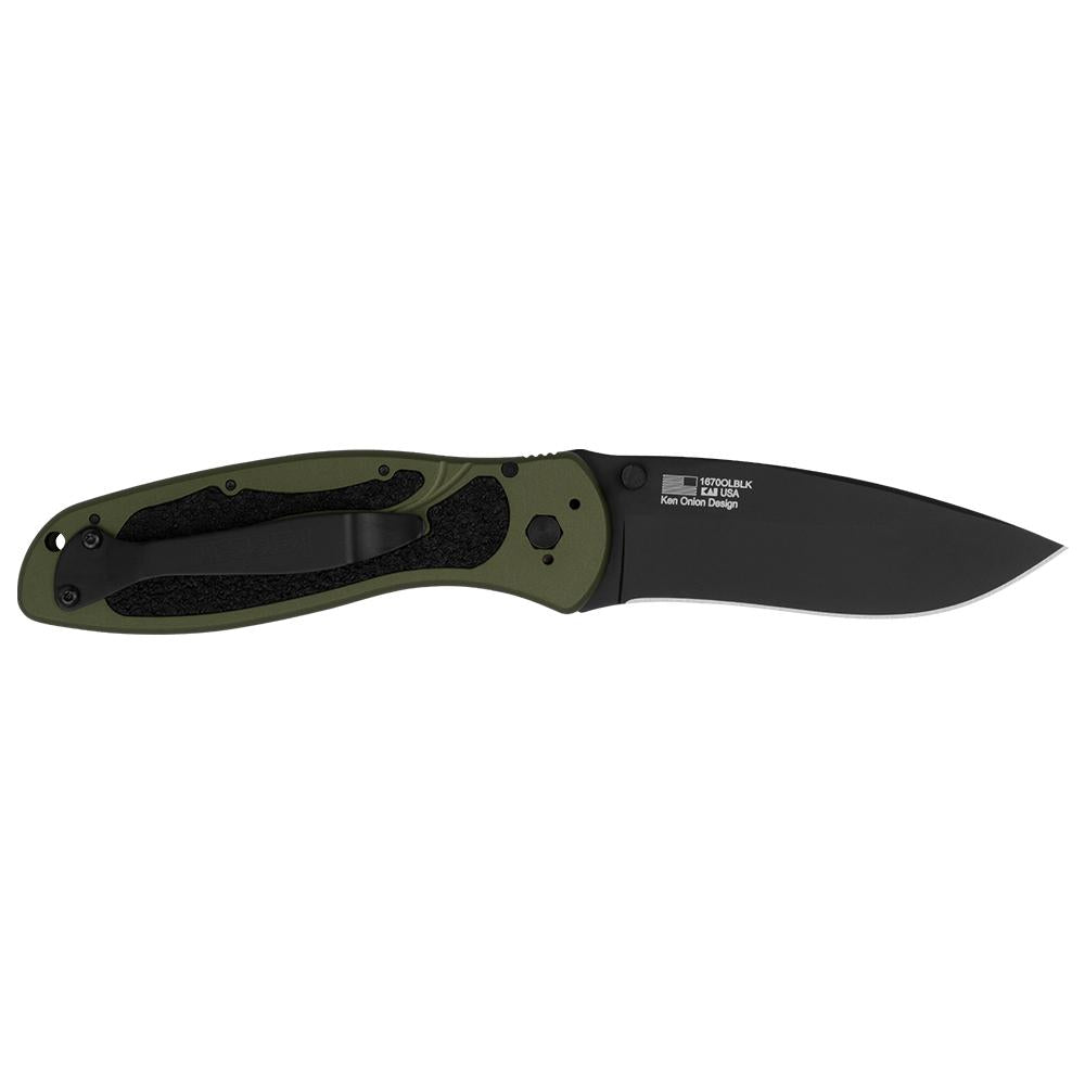 Kershaw Blur Assisted Opening Knife Olive (3.375 Black)