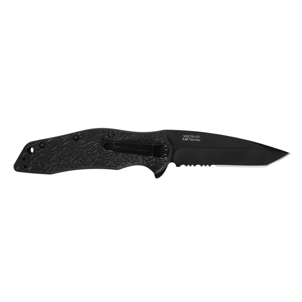 Kershaw Kuro Tanto Assisted Opening Knife (3.125 Black Serr)