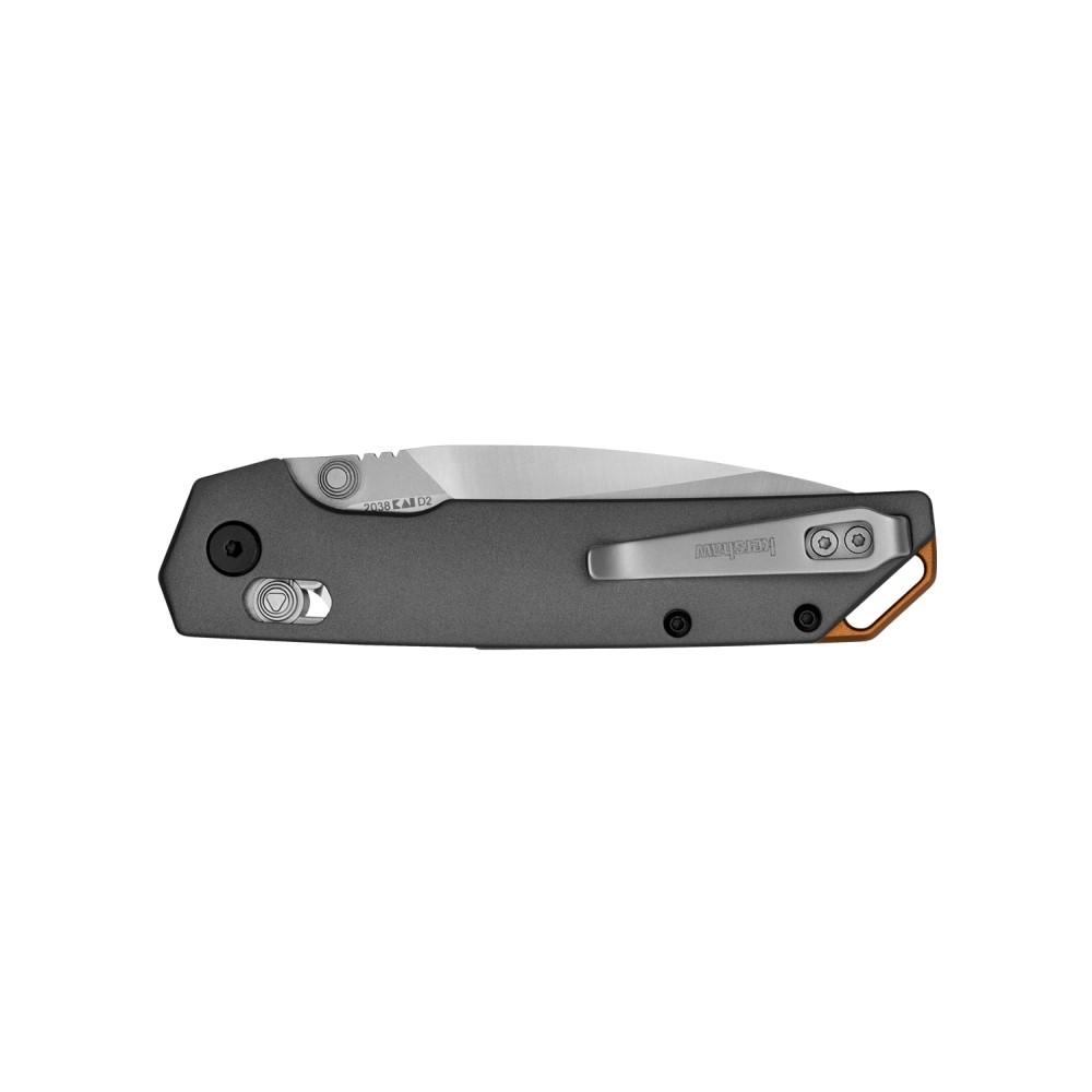 KERSHAW Iridium DuraLock KVT Folding Knife 3.4 D2 2-Tone Spear Point Blade