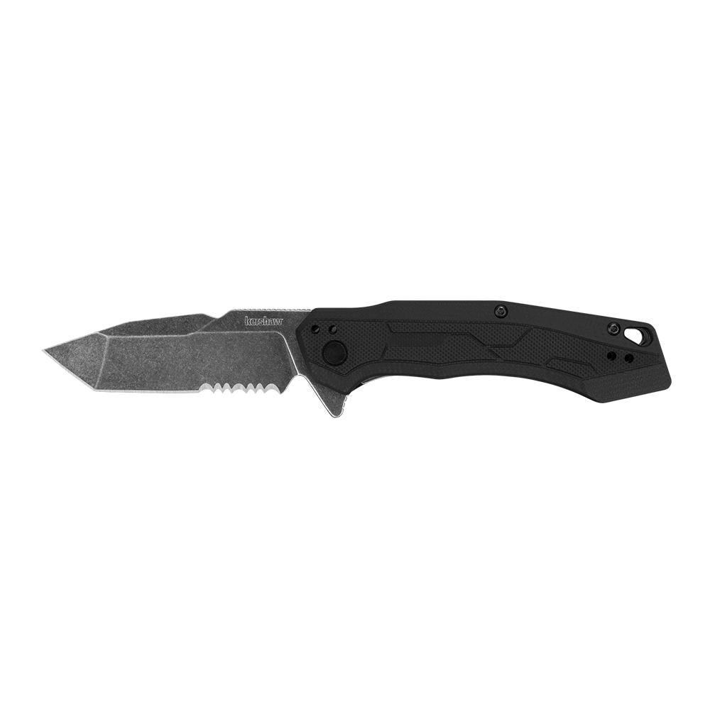 Kershaw Analyst Tanto Assisted Opening Knife Black FRN (3.25 BW Serr)