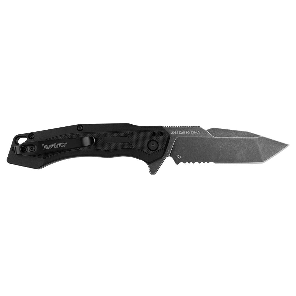 Kershaw Analyst Tanto Assisted Opening Knife Black FRN (3.25 BW Serr)