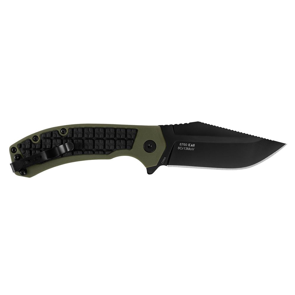 Kershaw Faultline Liner Lock Knife Green/Black GFN (3 Black)