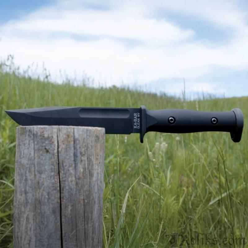 KA-BAR Slabby Fixed Blade 6.86” 1095 Cro-Van Nylon Handle Black