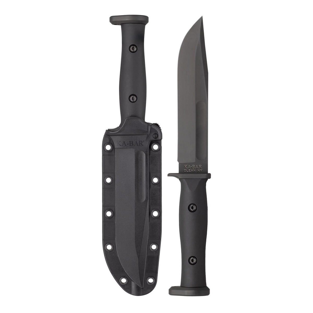 KA-BAR Slabby Fixed Blade 6.86” 1095 Cro-Van Nylon Handle Black