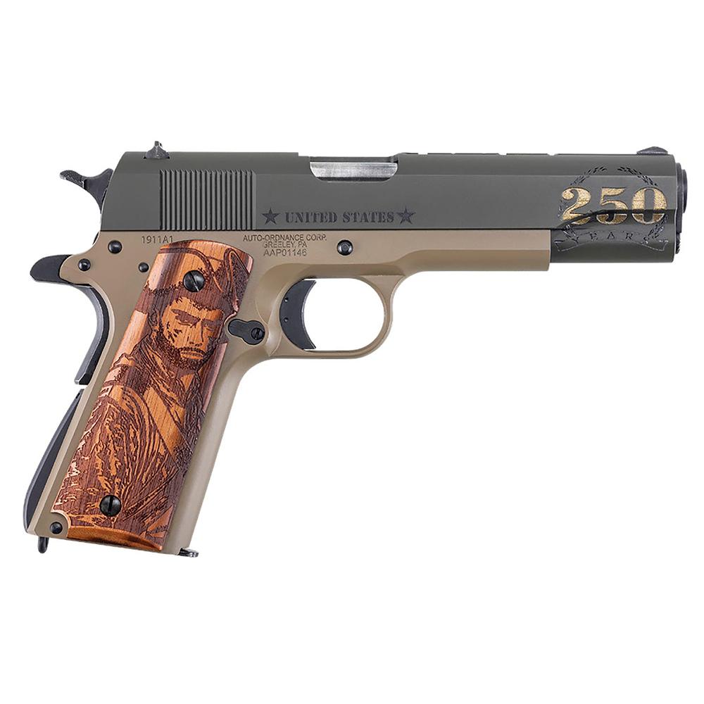 Auto Ord Army 250th Anniv 1911 45ACP 7Rd 5In Wood Grip
