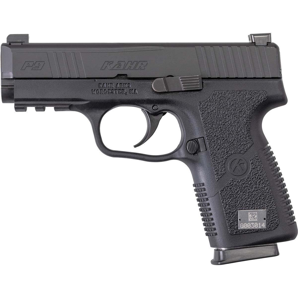 Kahr P9-2 9MM 3.6 BBL Black TruGlo NS 2-7rd mags CA OK