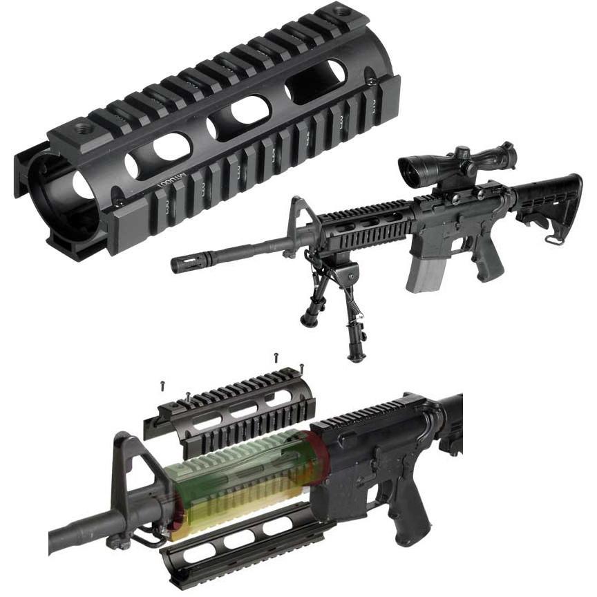 UTG PRO AR15 MOD 4/15 CARBINE 2PC QUAD RAIL ALUM