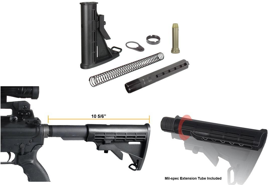 UTG PRO USA 6-POSITION MIL SPEC STOCK KIT BLK