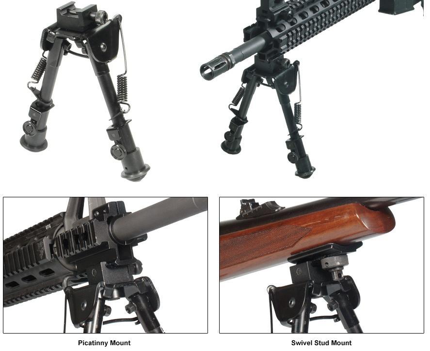UTG BIPOD 6-8 INCH SWAT / COMBAT ADJ