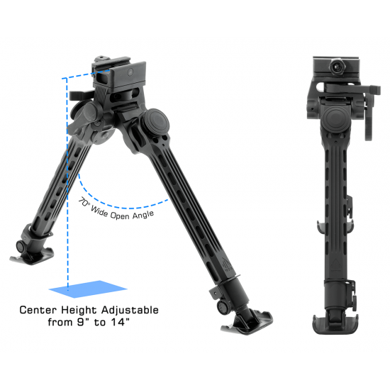 UTG Bipod Big Bore Full Stability  9in-14in Center Height