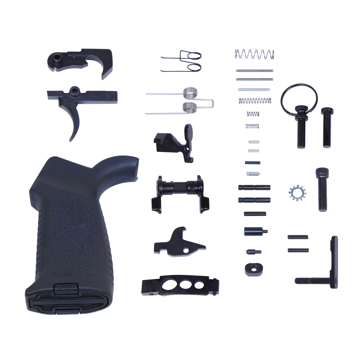AR-15 Enhanced Lower Parts Kit With Ergonomic Neoprene Pistol Grip