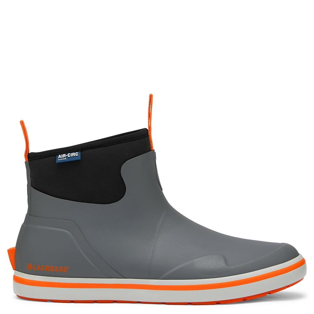 Lacrosse Alpha Deck Boot 6'' Gray/Orange Size 10