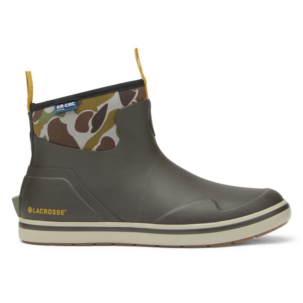 LaCrosse Mens Alpha Deck Boot 6 Black Olive/Camo Size 08