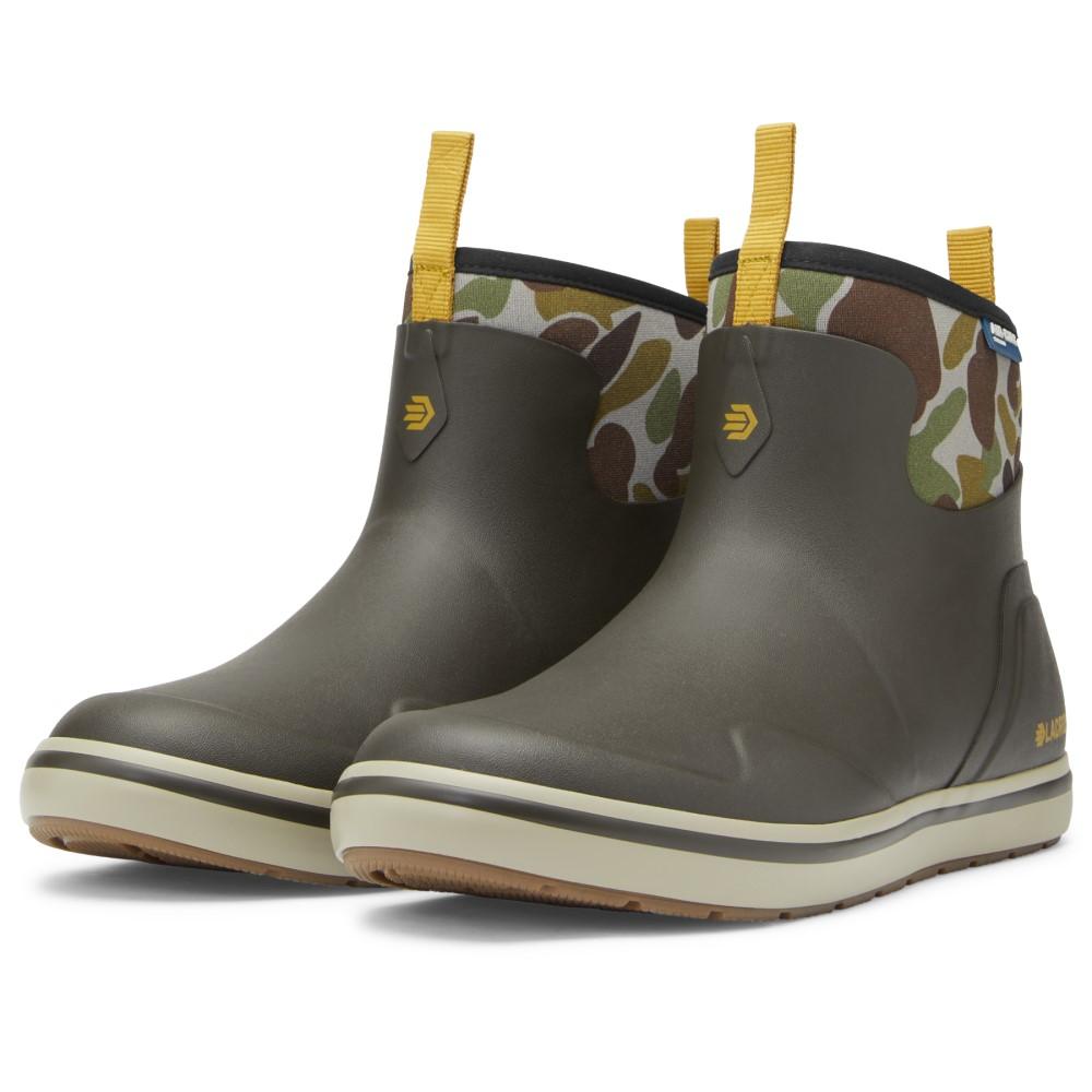 LaCrosse Mens Alpha Deck Boot 6 Black Olive/Camo Size 10